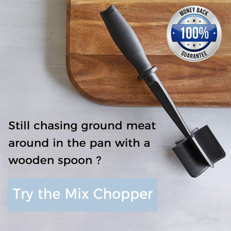 Meat Chopper, 5 Curve Blades Ground Beef Masher, Heat Resistant Meat Masher Tool for Hamburger Meat, Ground Beef, Turkey and More, Nylon Hamburger Chopper Utensil Non-scratch Utensils TMEDW