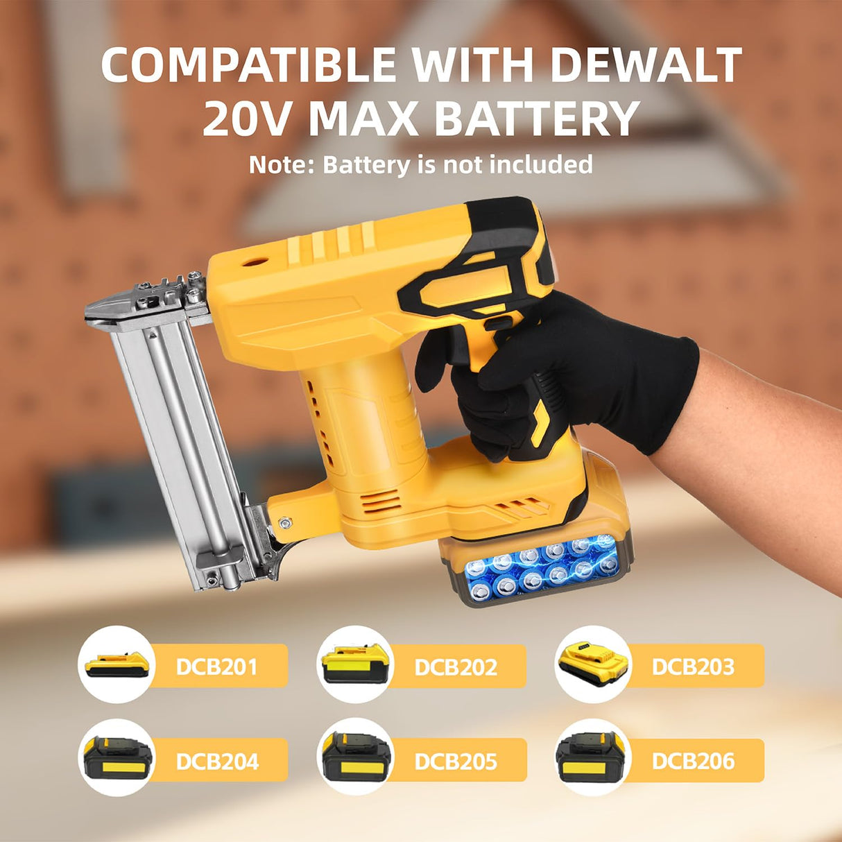 18 Gauge Brad Nailer/Narrow Crown Stapler Compatible with Dewalt 20V MAX Battery(NO Battery) 2 in 1 Cordless Nail Gun with 1000 Nails and 1000 Staples for Home Improvement, DIY and Woodworking Funnywhale