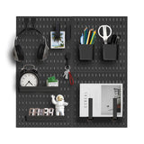 Zestify Revamp Your Space With A Versatile Pegboard Kit - Effortlessly Organize Home, Office, And Gaming Setup With Customizable Hanging Solutions (Black) Zestify