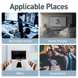 Sound Proof Foam Panels - 12 x 12 x 2 Inches 36 Pack Wedges Acoustic Foam Panels Sound Proofing Padding for Walls and Ceiling High Density Foam Studio Foam (Black) GUERRI