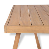 Christopher Knight Home Jorine Patio Chat Set, Acacia Wood Accent Chair, Slat Panel Coffee Table, Sectional L Shaped Sofa, Loveseat and Lounge Chair, Outdoor Conversation Set for Yard, Teak+Beige Christopher Knight Home