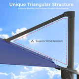 HOMSHADE 10FT Cantilever Patio Umbrellas, 360-Degree Rotation Large Aluminum Outdoor Umbrella, 5-Year Fade Resistance Offset Hanging for Patio Outdoor Pool Deck Garden(Navy) HOMSHADE