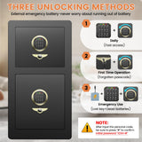 [2025 Upgraded] 8.1 Cu ft Extra Large Home Safe Fireproof Waterproof with [DOUBLE SAFES], Heavy Duty Fireproof Safe Box with [Hidden Lock Box], Fireproof Safe for Home Documents Business Office USE GHJGAGE