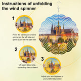 Bouiexye 12 Pack Sublimation Wind Spinner 8 Inches Blanks 3D DIY Wind Sculptures Stainless Aluminum Hanging Ornaments Wind Powered Kinetic Trim Decor for Yards Gardens Windows Porch Bouiexye