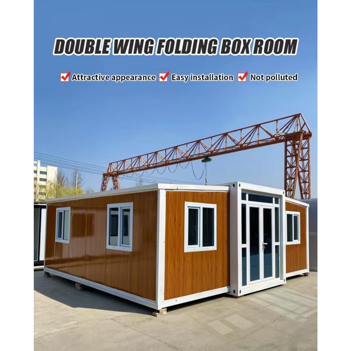 Foldable House Luxury Villa Mobile Cabin Stackable Prefab Homes Expandable 20ft 30ft 40ft Container Mobile Living Modern Design Garden Farm Outdoor Living