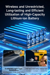 SKOVENSY Cordless Impact Wrench 258Ft-lb（350N.m）, 1/2 Impact Gun, 2 Batteries, Pistola de Impacto, with 5 Sockets, Electric Impact Driver for Car Tires and Home YELLOW SKOVENSY