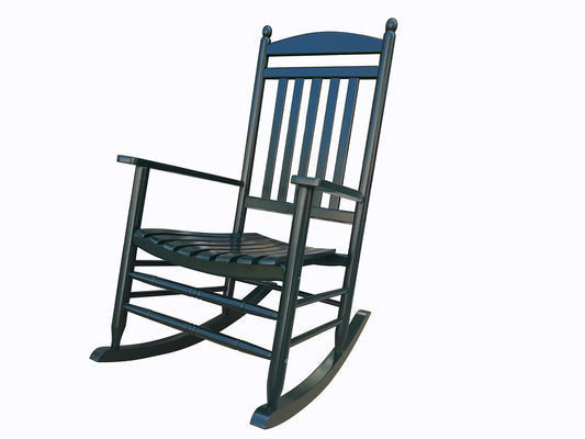 Rocking Rocker-A040DG Dark Green Wood Porch Rocker/Outdoor Rocking Chair -Easy to Assemble-Comfortable Size-Outdoor or Indoor Use - WoodArtSupply