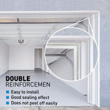 HOMWMPA Garage Door Seal Top and Sides Seal Strip, 34FT Rubber Weather Stripping Replacement, Weatherproofing Garage Door Seals with Adhesive Backed, White HOMWMPA