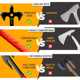 NedFoss Axe Throwing, 11.9" Full Tang Triple Edge Throwing Axe with Sheath TPE Rubber Handle, Axe Throwing Set 3 at Home Axe Throwing, Axe for Throwing for Gifts NedFoss