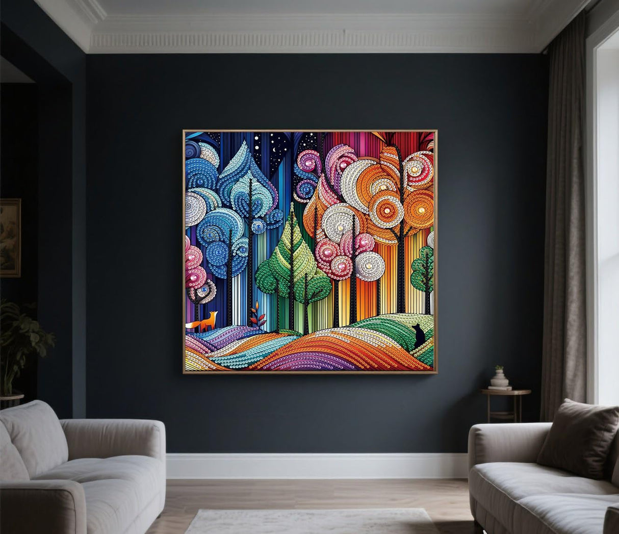 GXGLLPZBY DIY Diamond Art Kits, 5D Special Shaped Abstract Trees Diamond Painting for Beginners Adults, Paint by Diamonds Dot Gem Art Kits, Home Wall Decor 11.8x11.8in GXGLLPZBY