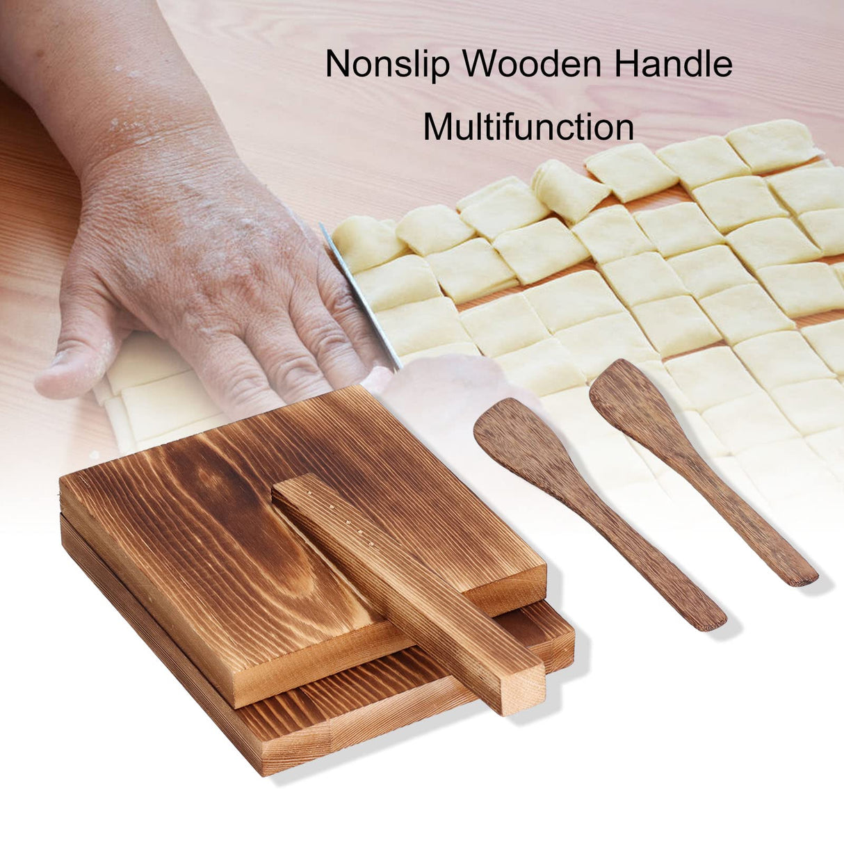 Binyalir Wooden Tortilla Presser, Tortilla Press Wood Multifunction Nonslip Wooden Handle Fine Workmanship Dough Pressing Tool Tool to make Indian style Chapati, Tortilla, Roti Binyalir