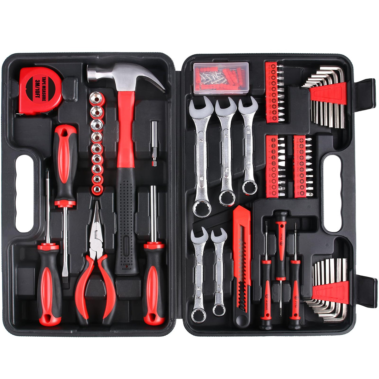 WINNER 175-Piece Multi-Purpose Automotive and Household Tool Kit in Toolbox Storage Case, Perfect for General Home and Auto Repairs, House DIY Project, Garage, Car, Travel Emergency, Housewarming Gift WINNER