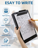 Metal Clipboard with Storage, Letter Size Heavy Duty Aluminum Clipboards, Dual Storage Binder Form Holder with High Capacity Clip for Teacher, Nurse, Police, School & Office Supplies - Frosted Black Sunnyclip