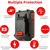 Bmcot Replace Battery for Black and Decker 20V Max 4.0Ah, LBXR20 Battery Replacement Battery LB20 LBX20 LBX4020 Extended Run Time Cordless Power Tools - 2packs Bmcot