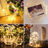 Decute 500LED 164ft Fairy String Lights Christmas Lights Indoor Outdoor Silver Wire with Remote, Firefly Lights Starry for DIY Christmas Tree Costume Wedding Party Table Centerpiece Decor(Warm White) Decute