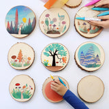10pcs/Pack 8-9 Inches Wood Slices Large Natural Wood Rounds Centerpiece Decoration Wood Circles Rustic Wood Slices for Centerpiece Decoration, Wedding, Party, DIY, Craft, Wood Decor NLHH