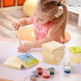 Aodaer 16 Pack Wood Panels 4 x 4 Inch Wooden Panels Canvas Unfinished Craft Wood Boards Panels for Art Crafts Acrylic and Oil Painting Pouring DIY Projects Aodaer