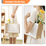 YOUKE OLA 20 Pack Burlap Tote Bags Jute Tote Bags Reusable Water Resistant Beach Bag Blank Canvas Grocery Bag for Women Bridesmaid Wedding Gift DIY 12.6 x 8.3 x 5.1 Inch YOUKE OLA