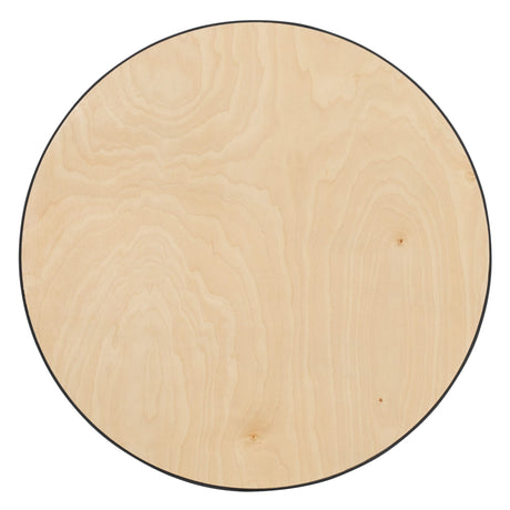 Flash Furniture Lars 30'' Round Wood Cocktail Table with 30'' and 42'' Columns, Adjustable Wood Bar Height Table for Events or Home Use, Natural Flash Furniture