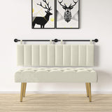 Adjustable Wall-Mounted Velvet Headboard for King Size Bed - Elegant Beige Design BSHOMGI