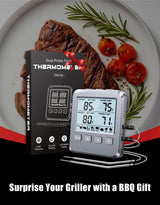 Vuwwey Dual Probe Meat Thermometer Digital for Cooking, Grilling & Smoking with Large LCD Backlight & Alarm, Kitchen Food Grill Thermometer, Smoker Accessories for BBQ, Oven, Oil Fry, Gifts for Men Vuwwey