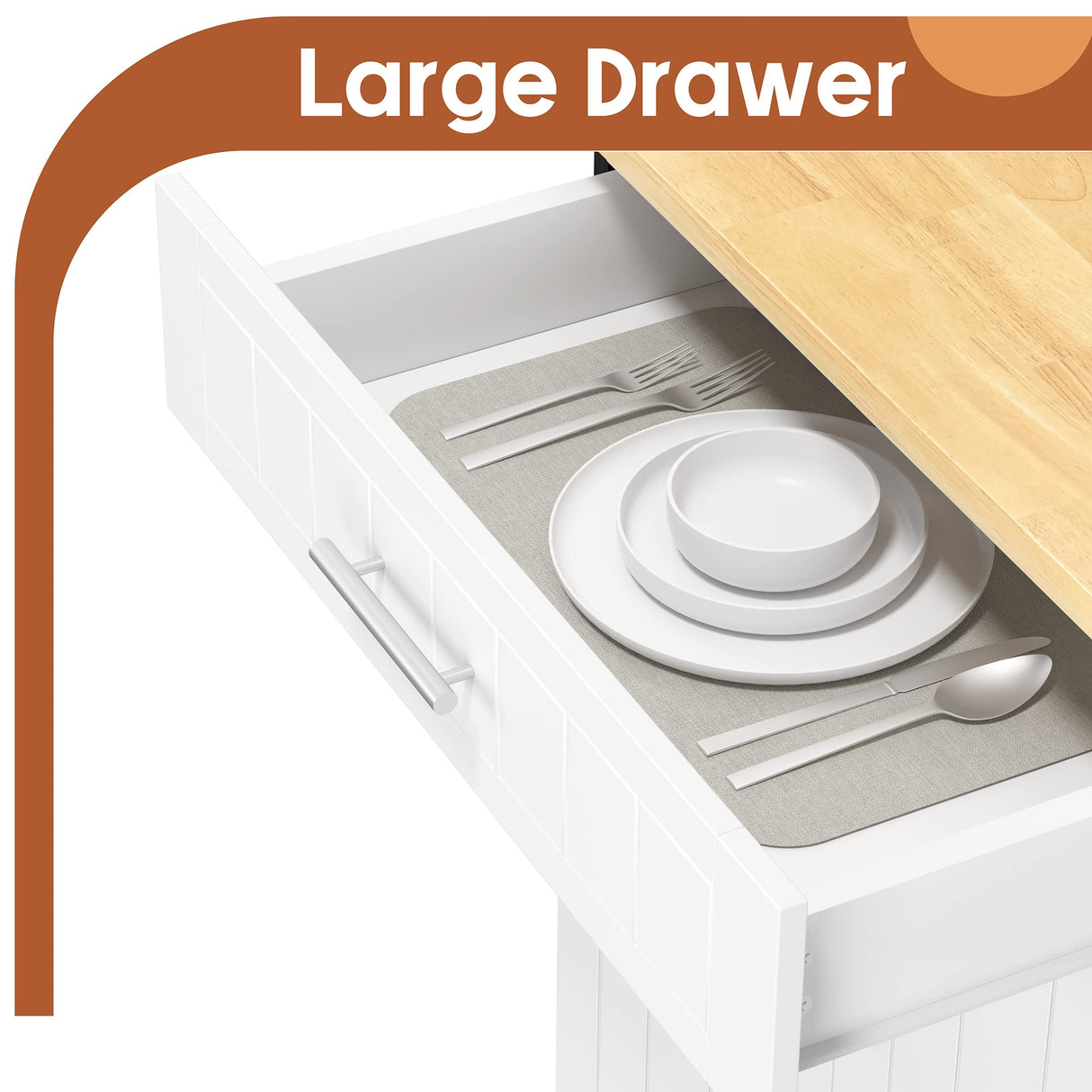 JY QAQA 26" Kitchen Island on Wheels with Storage Cabinet Kitchen Cart Cabinet with Shelves, Cart Handle for Towel Rack or Free Mobility, Portable Islands for Kitchen,White JY QAQA PET