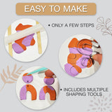 JOiFULi 132 Pc- Complete DIY Friendship Craft Set for Teens, Ages 12+ Aesthetic Polymer Clay Earring Jewelry Craft Making Set JOiFULi