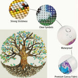 Tree Diamond Painting Kits for Adults,5D Tree of Life Diamond Art Kits,DIY Round Full Diamond Dots Painting and Craft for Home Wall Decoration 13.8×13.8 Inch GEMFAMILY