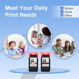 myCartridge SUPRINT Remanufactured Ink Cartridge Replacement for Canon 240XL 241XL Combo Pack PG-240 CL-241 for PIXMA MG3620 TS5120 MG3520 MG3600 MG3220 Printer (1 Black, 1 Tri-Color, 2 Pack) myCartridge SUPRINT