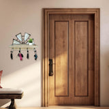 Rooty Heart Windmill Key Holder for Wall Mount, Key and Mail Holder for Wall with Key Shelf, Keys Holder on Wall, Farmhouse Decor Rooty Heart