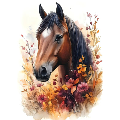 Auremi Horse Diamond Art Painting Kits for Adults, DIY Paint by Numbers for Adults Beginner, DIY Full Drill Diamond Dots Paintings Animal Picture Arts Craft for Home Wall Art Decor 12x16 Inch