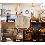 Natural Wood Saloon Swinging Doors,Cafe Saloon Doors Swinging,Auto Close Swinging barn Door Swinging Door,with Satin Chrome Hardware Double Doors,for Kitchen Bathroom Hallway Swinging Doors Topjia