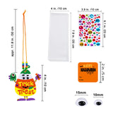 Winlyn 24 Sets Halloween Craft Kits DIY Art Sets Spider Bat Ghost Pumpkin Foam Stickers for Kids Fall Home Classroom Activities Trick-or-Treat Party Favors Winlyn