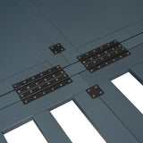 Tdewlye Queen Size Murphy Bed Wall Bed with Built-in USB Charging Ports & Drawer,Mobile Cabinet Murphy Chest Bed Wooden Space-Saving Folding Murphy Bed for Bedroom Guest Room (Gray-@LI) Tdewlye