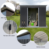 Ginkartu Metal Garden Sheds 6ftx8ft Outdoor Storage Sheds Acrylic Total Ginkartu