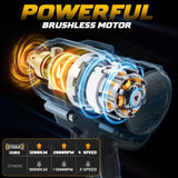 Cordless Impact Wrench 1/2 inch for DeWalt 20v Battery, Impact Wrench 900Ft-lbs(1200N.m) High Torque Brushless Electric Impact Gun, Power Impact Driver with 4-Mode Speed, LED Work Light(no battery) DIYtoolifz