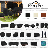 NettyPro Griddle Cover for Blackstone 36 inch Griddle Waterproof UV Resistant 4 Burner Flat Top Gas Grill Cover for Blackstone 36" Griddle Cooking Station and Camp Chef FTG600, Black NettyPro