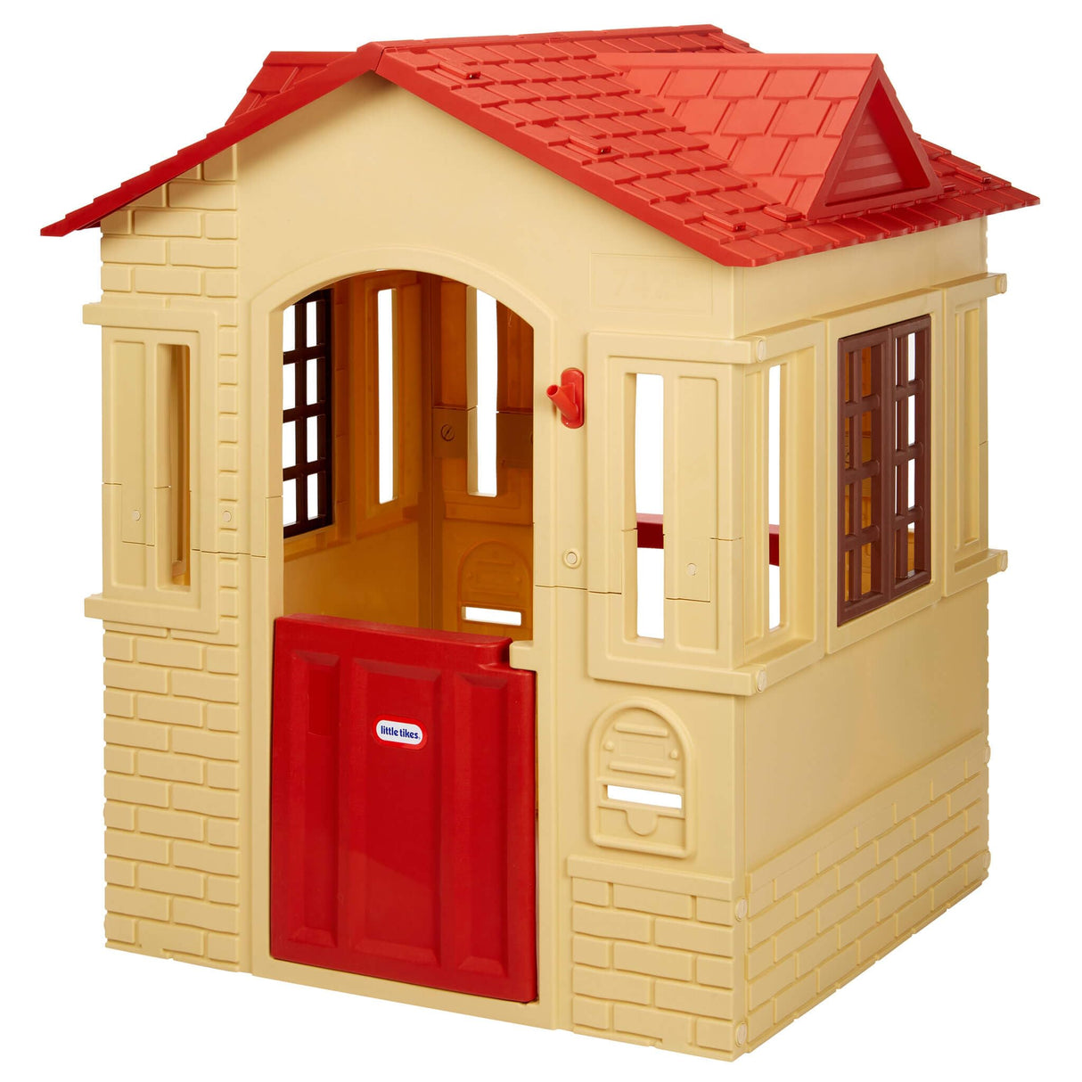 Little Tikes Cape Cottage Playhouse with Working Door, Windows, and Shutters - Tan, Toddlers Ages 2+ Years Little Tikes
