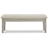 Signature Design by Ashley Parellen Upholstered Storage Dining Bench, Beige Signature Design by Ashley