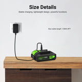 20V Lithium Battery Charger Compatible with Galax PRO Cordless Mini Circular Saw 96504 96505 95307 D6001 and More, 20V Charger Power Adapter Replacement for 91140, Power Supply White 1.5M OatXtorpor