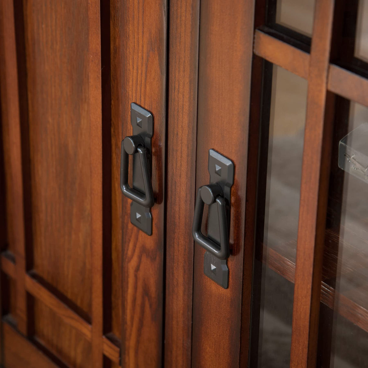 Leick Home Riley Holliday Mission Corner TV Stand with Storage, 46-Inch, Oak Leick Home