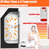 bsdonte Portable Sauna for Home, Personal Steam Sauna Box, Indoor Sauna Tent at Home Full Body with 1000W 2.6L Steamer, Timer, Remote Control, Folding Chair, 9 Levels Heating, 2.6' x 2.6' x 5.9' bsdonte