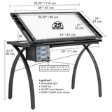 Futura Light Table for Artists, Drawing with Dimmable Light and Adjustable Top Artograph