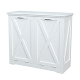 TOLEAD Tilt Out Trash Can Cabinet, 10 Gallon Kitchen Trash Cabinet Hidden Trash Can with Deodorizing & Negative Ion Pet Proof for Kitchen,Dining Room, Living Room,Double White TOLEAD