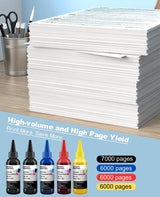 JoyPrinting Ink Refill Kit for HP Printer Cartridges HP 67 60 61 62 63 65 950 951 952 962 920 901 902 932 933 934 940 Refillable Ink Cartridges CISS System (5 x 100ml, Black, Cyan, Magenta, Yellow) JoyPrinting