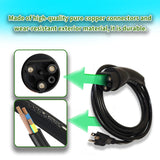 EVHIKING ICON EV Golf Cart Charger Power Cord Factory Replacement 120V Replaces OEM # 2.04.0620. EVHIKING