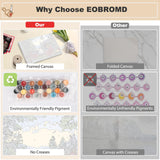 EOBROMD Framed Paint by Numbers Kits for Adults Lake, DIY Kits Crafts for Beginner on Stretched Canvas, 3 Paint Brushes and Acrylic Paint for Home Decor 16x12inch EOBROMD