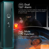 HEANVO 2-3 Rifle Safe, Small Gun Safe for Home Rifles and Pistols, Quick Access Gun Safe for Guns with Alarm System, Home Gun Security Cabinet with Digital Keypad, Gun Locker for Shotgun Firearms HEANVO