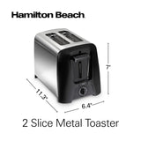Hamilton Beach 2 Slice Toaster with Extra Wide Slots, Shade Selector, Auto-Shutoff, Cancel Button and Toast Boost, Black Hamilton Beach