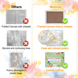 Ninonly 4 Pack Paint by Number for Adults Framed Canvas, Sunset Arts for Adults Beginner with Wooden Easel, Paint Brushes, Acrylic Paint Set for Home Wall Decor, 9 * 12 Inch Ninonly